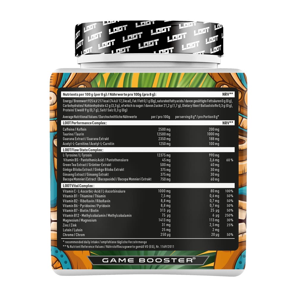 loot tiki tropicali gaming booster naehrwerttabelle