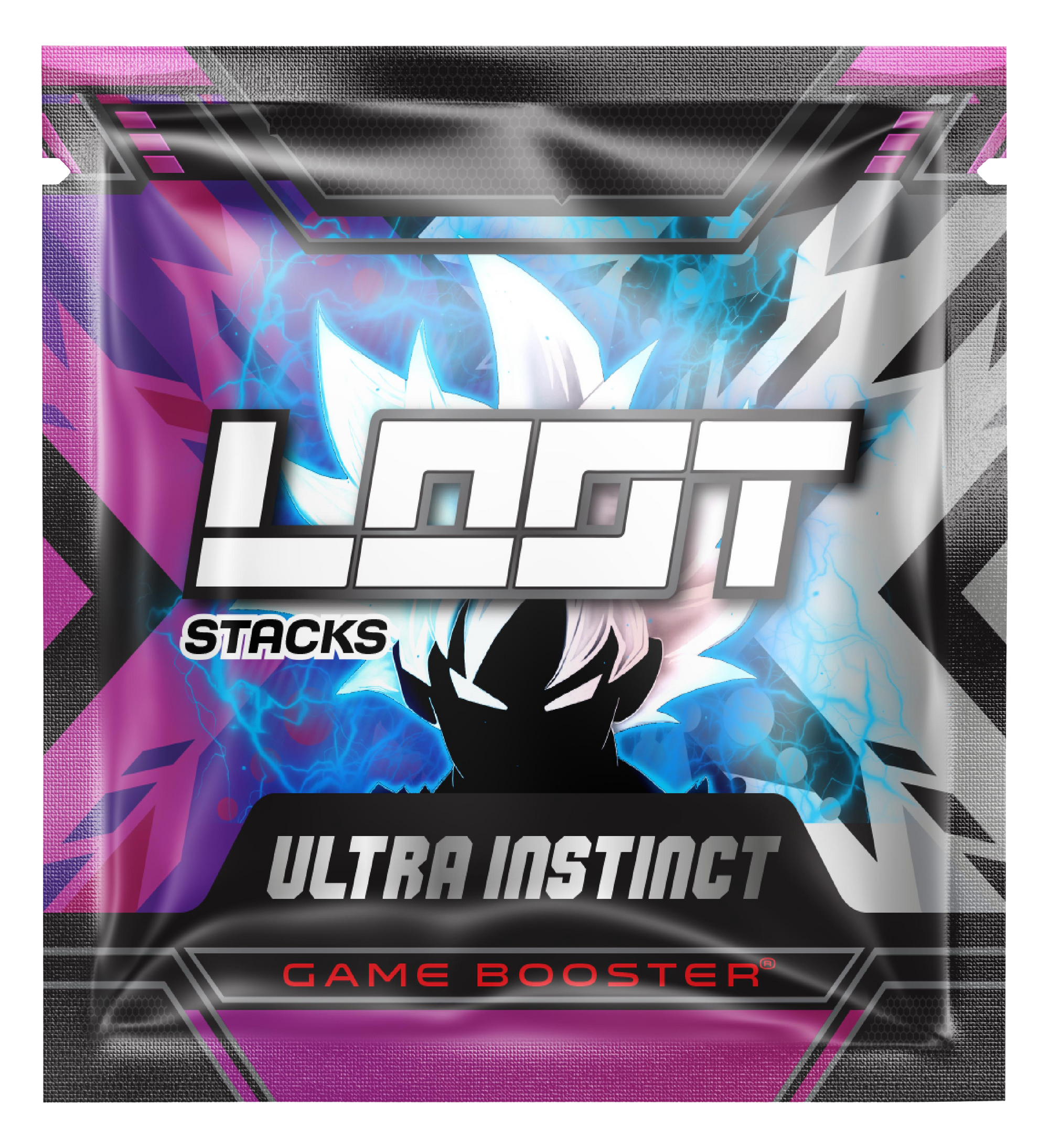 LOOT Ultra Instinct Game Booster Energy Drink Probierpaket Stack - Front Vorderseite