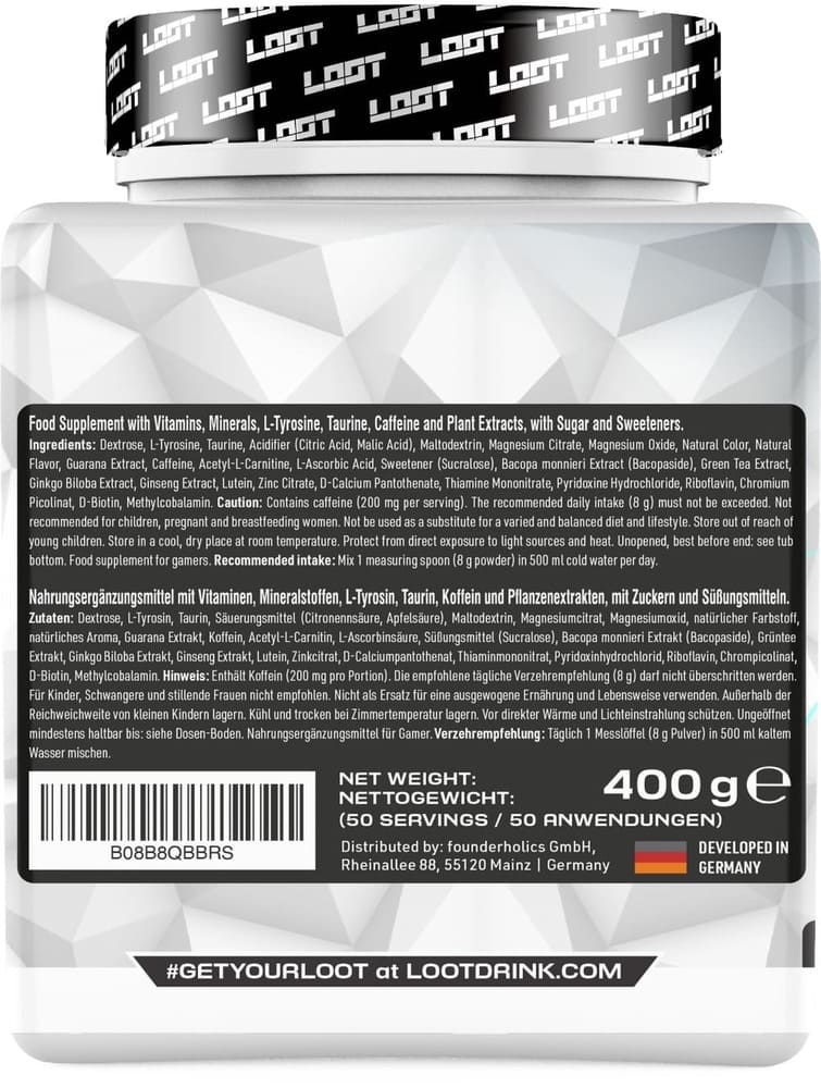 loot silver storm gamer energy inhaltsstoffe 